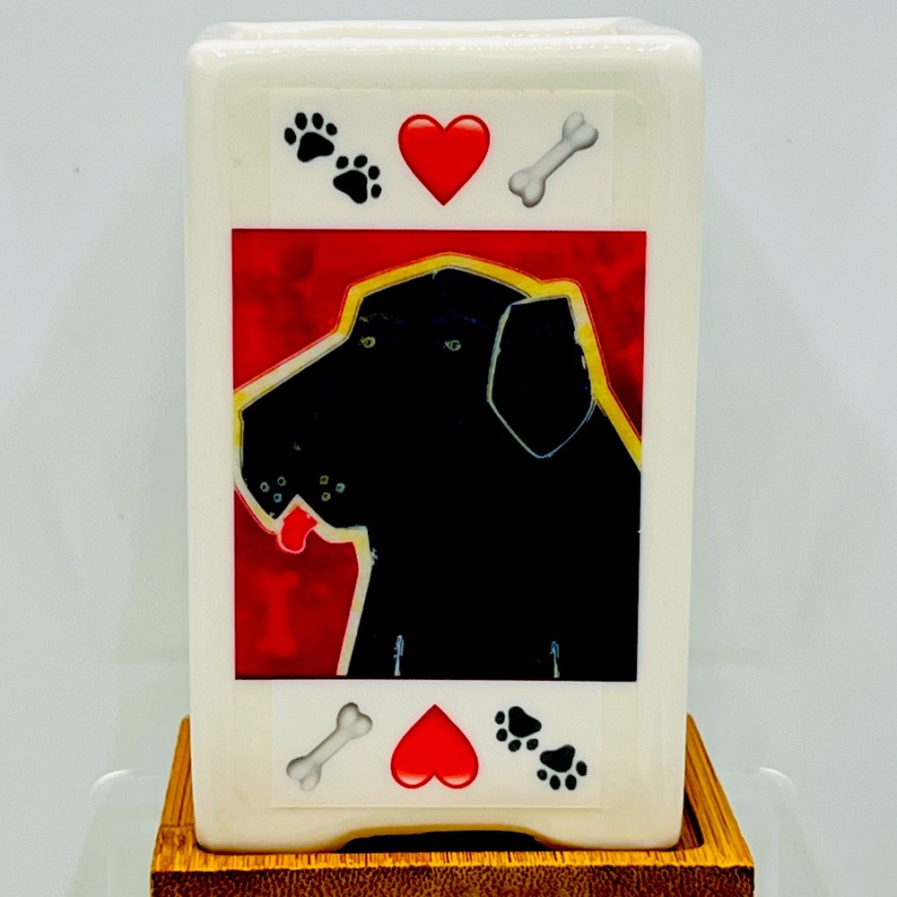 LABRADOR RETRIEVER Dog Art Hand Crafted Home Decor Planter Office Pencil Holder